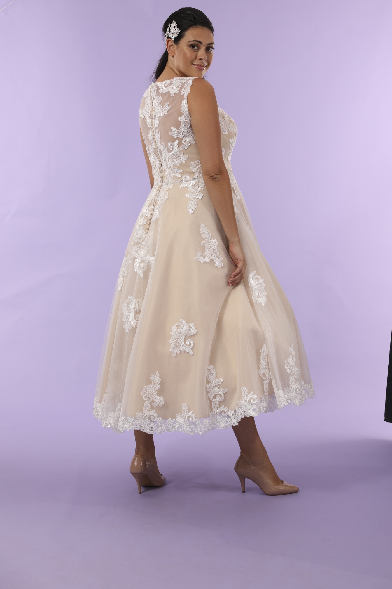 Btk Raphael A Pretty Tea Length Gown Wed4less Outlets ~ Wedding Dress And Bridesmaid Dress 1745