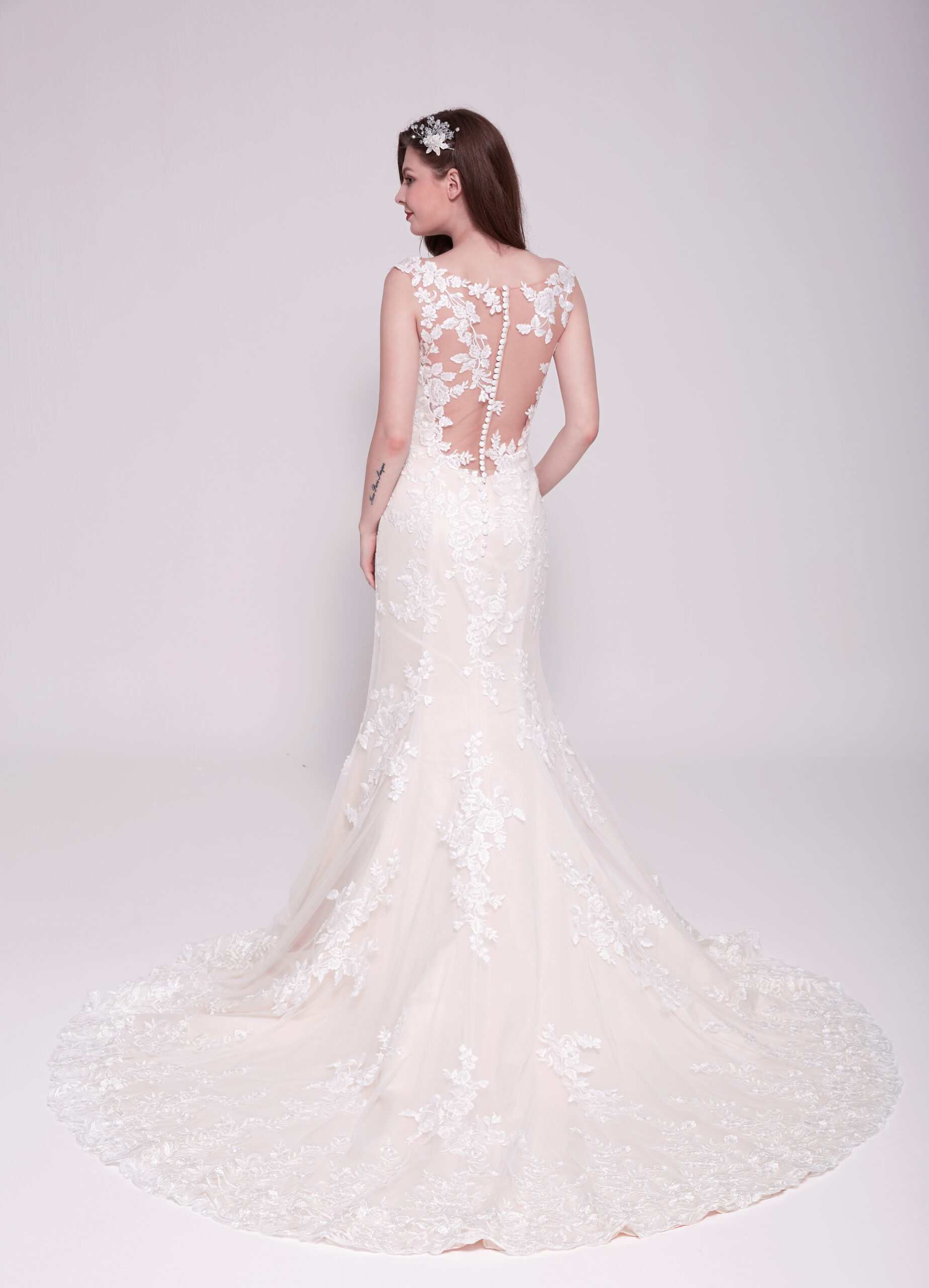 Arlette - A beautiful lace fishtail design | WED4LESS OUTLETS ~ Wedding ...