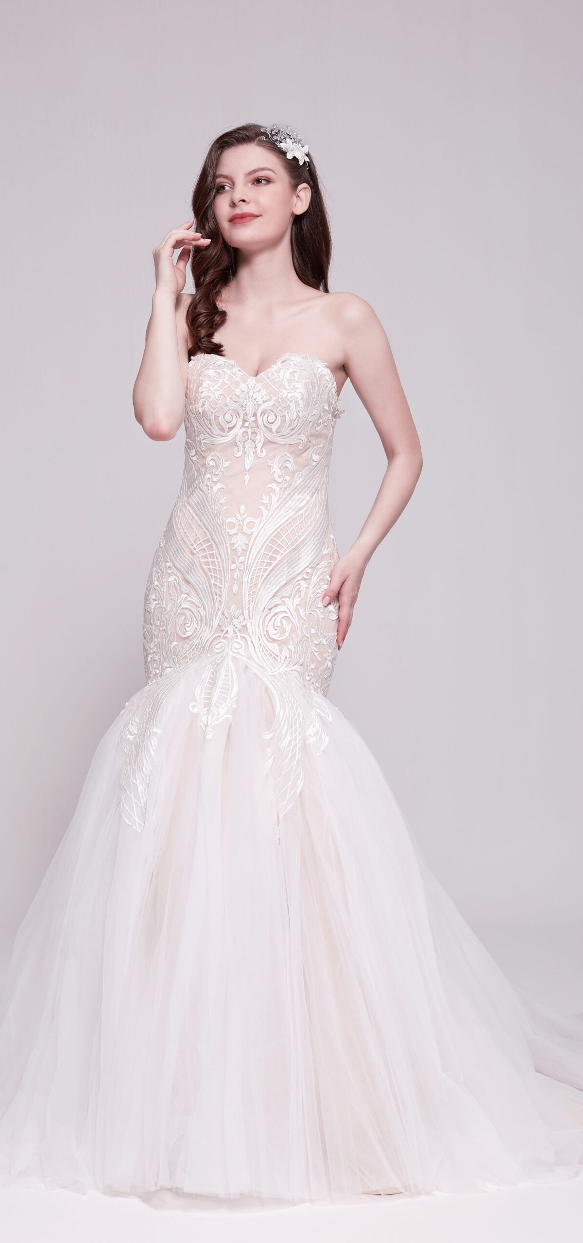 Paradise - A Sensational Embroidered Fishtail Wedding Dress