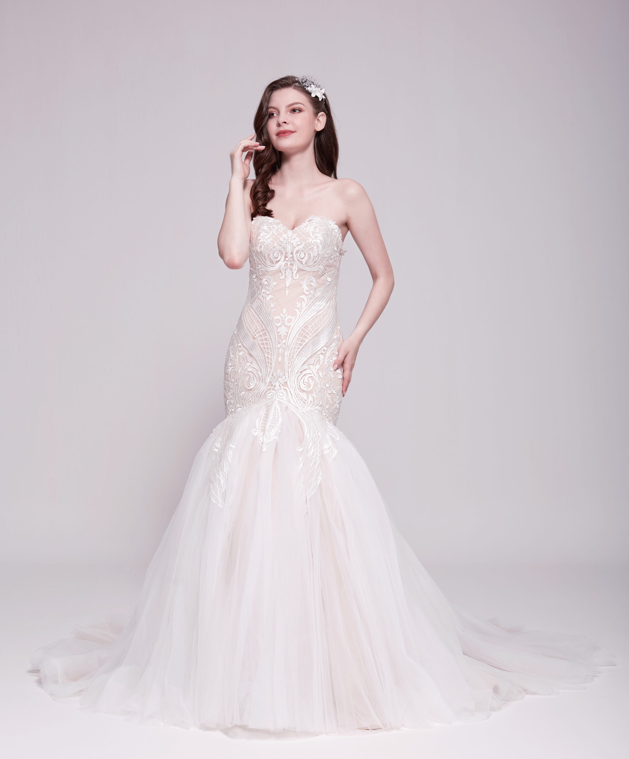 Paradise - A Sensational Embroidered Fishtail Wedding Dress, WED4LESS  OUTLETS ~ Wedding Dress & Bridesmaid Dress Outlets, Stockport, Newcastle, Burton