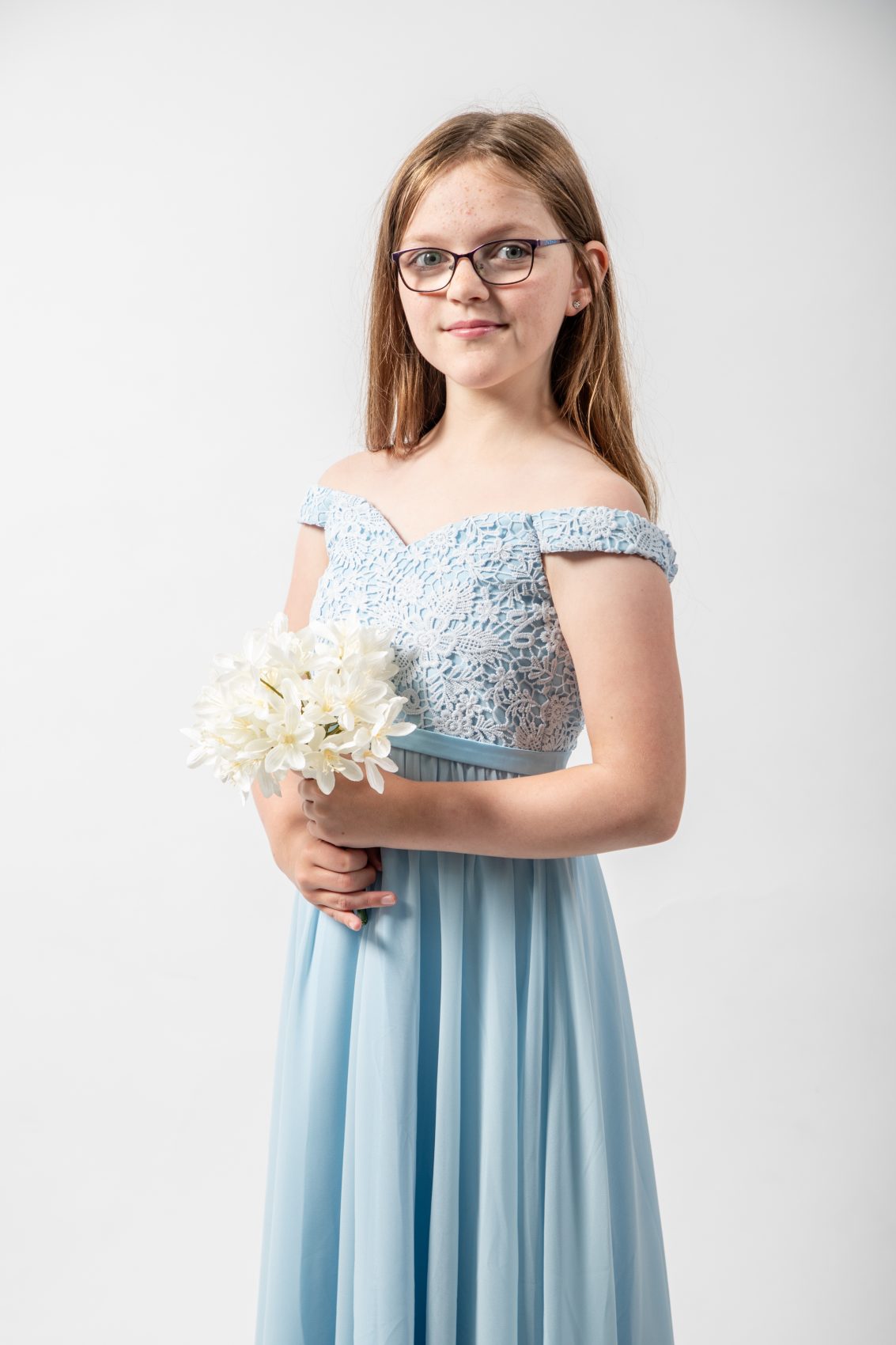 Mauve junior shop bridesmaid dress