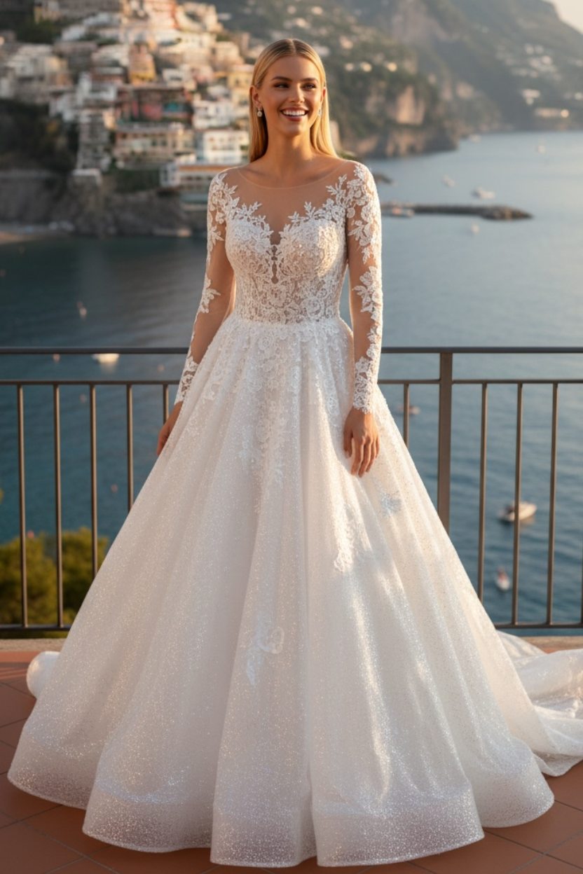 Always And Forever - a stunning sleeved lace gown