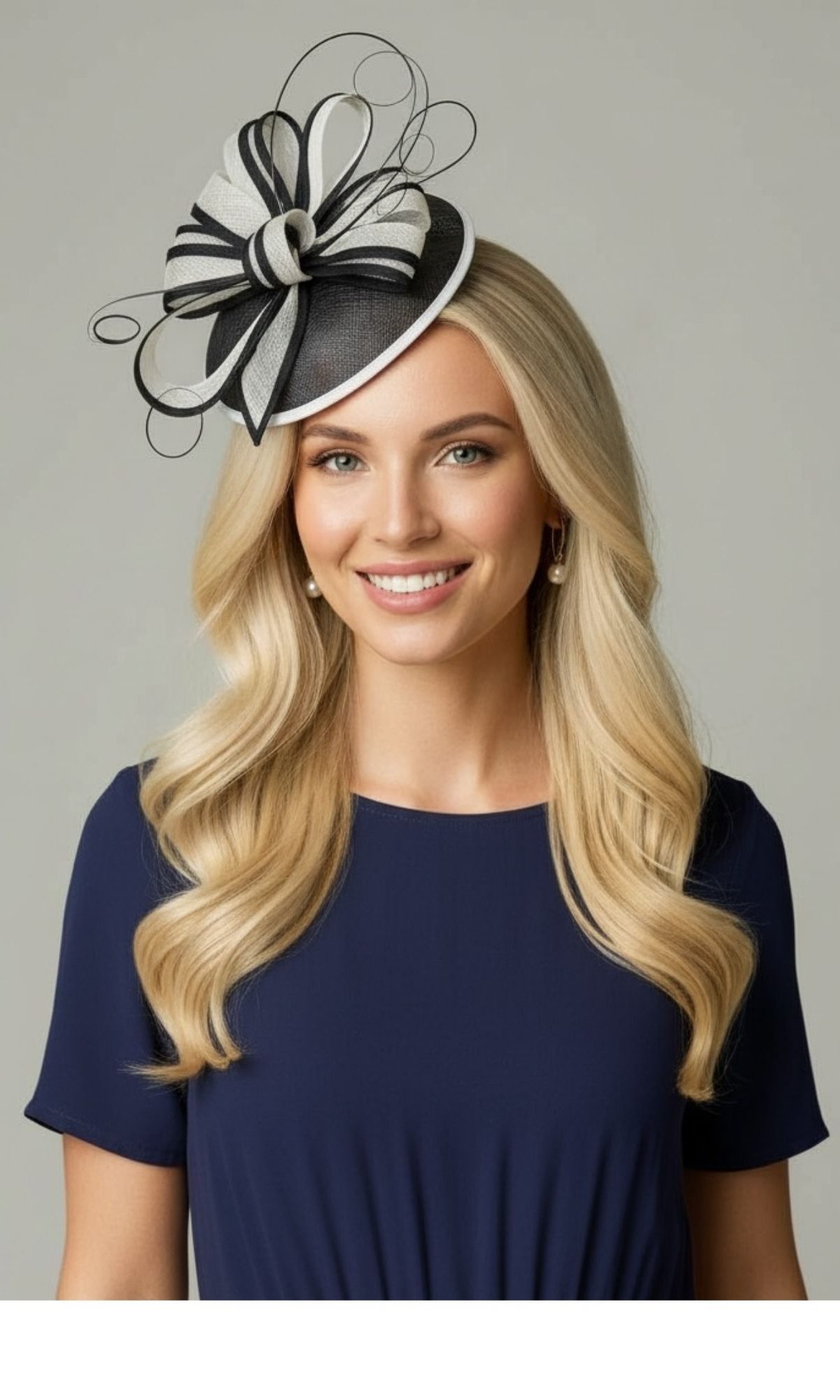 Side Saucer, Bows & Curls Fascinator