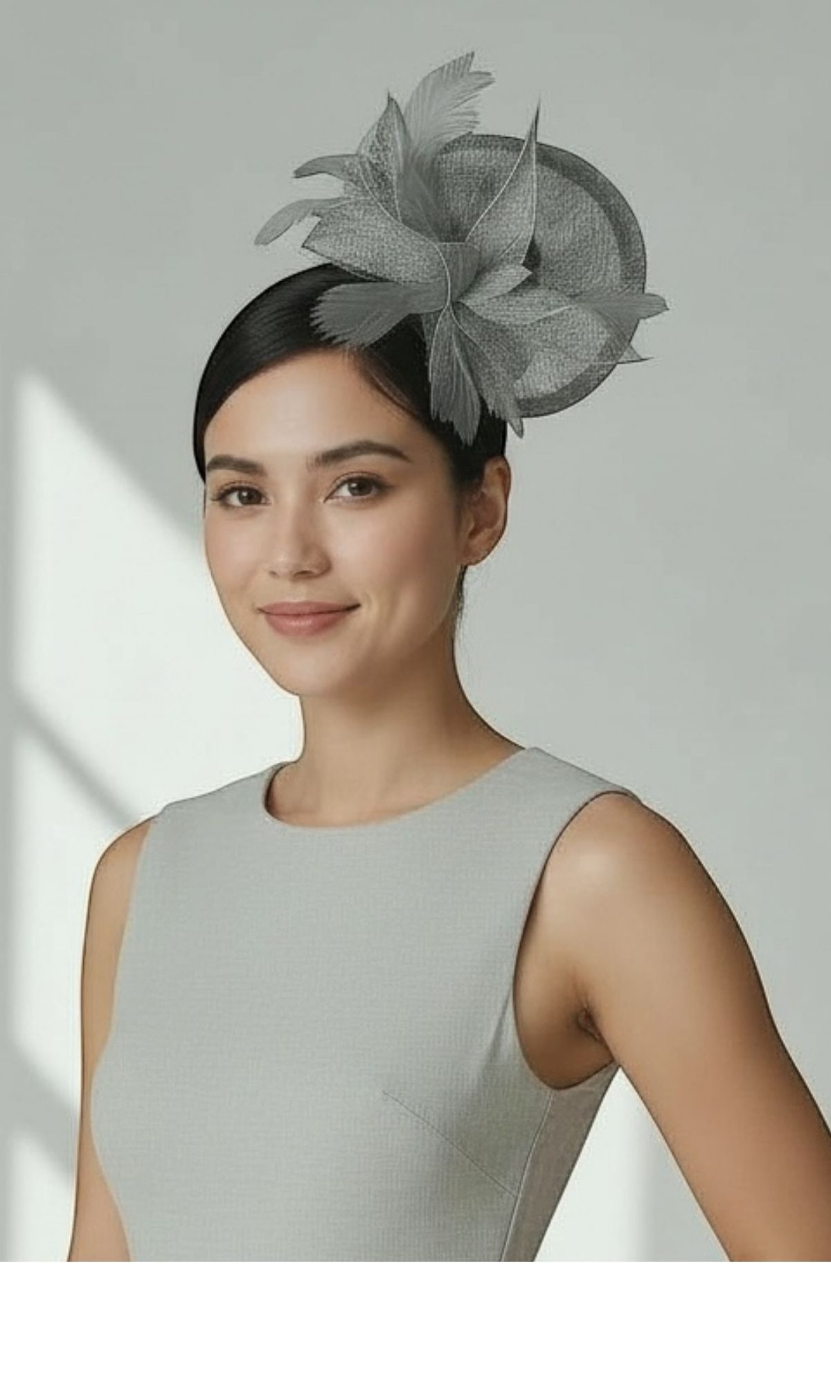 Side Orchid & Feather Fascinator