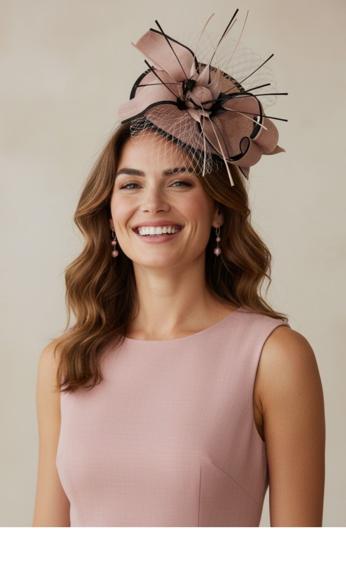 Saucer, Bow, Net & Stalk Fascinator