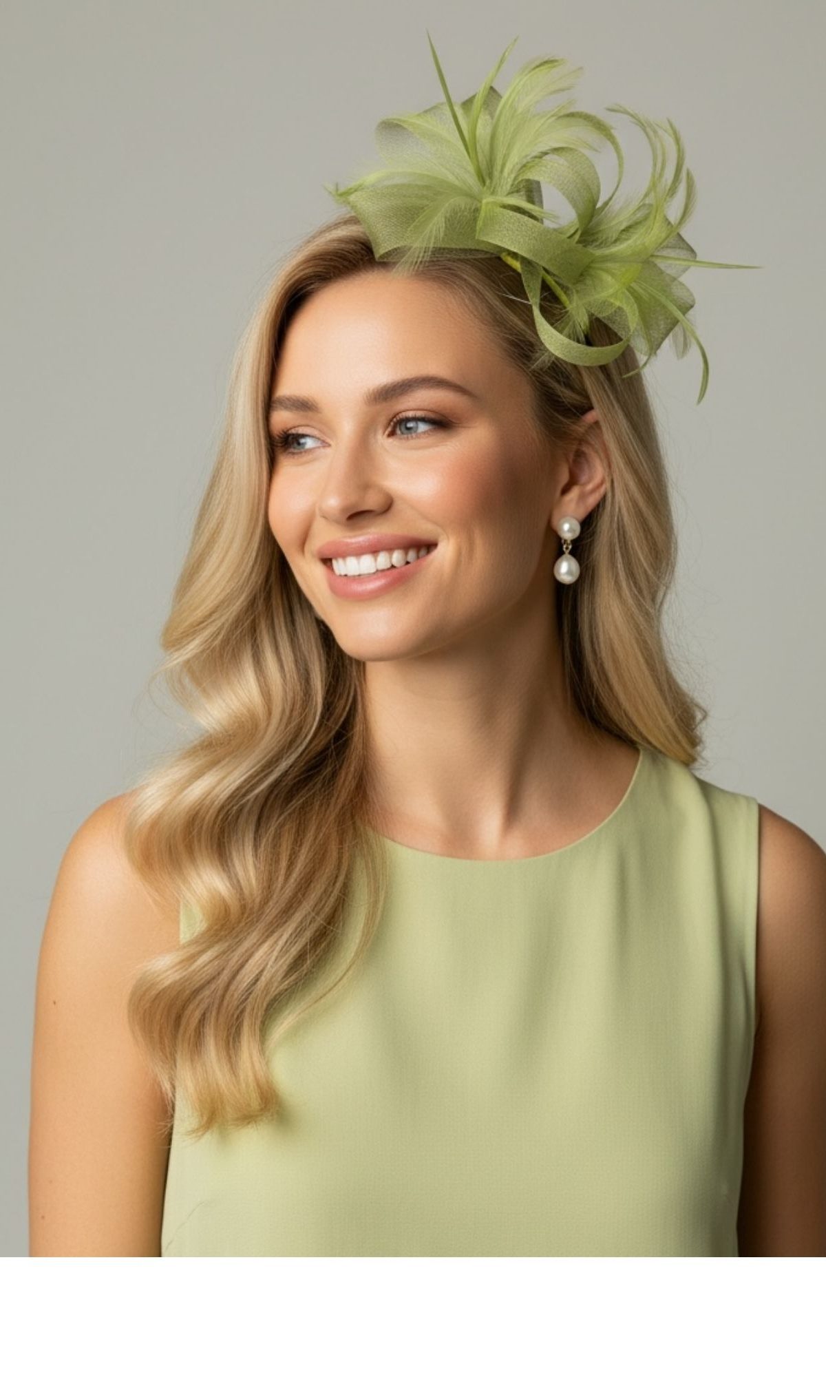 Side Soft Feather & Bow Fascinator