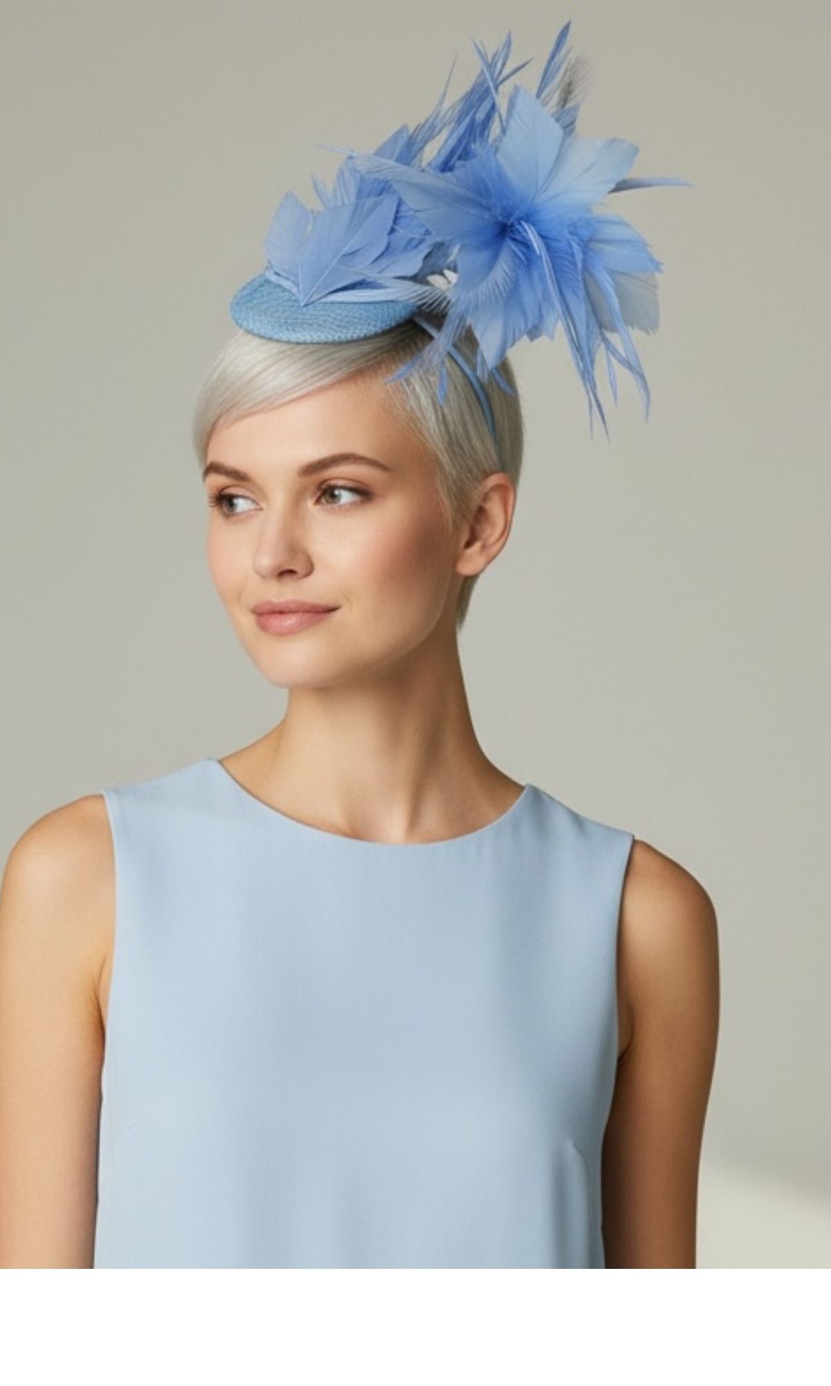 Cap & Flower Feather Fascinator