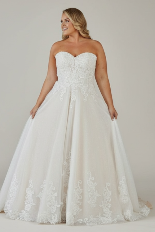 Midnight Hour - The most beautiful A-Line Dress with a sweetheart neckline and full ball gown skirt