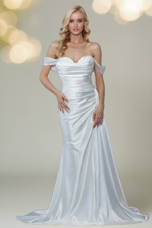 Red Carpet Glamour- A soft satin sheath silhouette