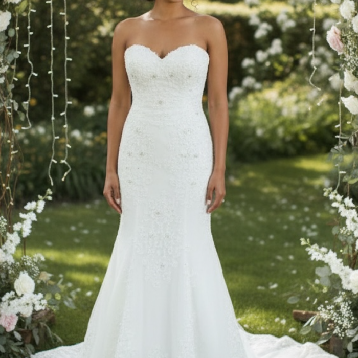 Victoria S - a true fishtail gown with gorgeous detailing